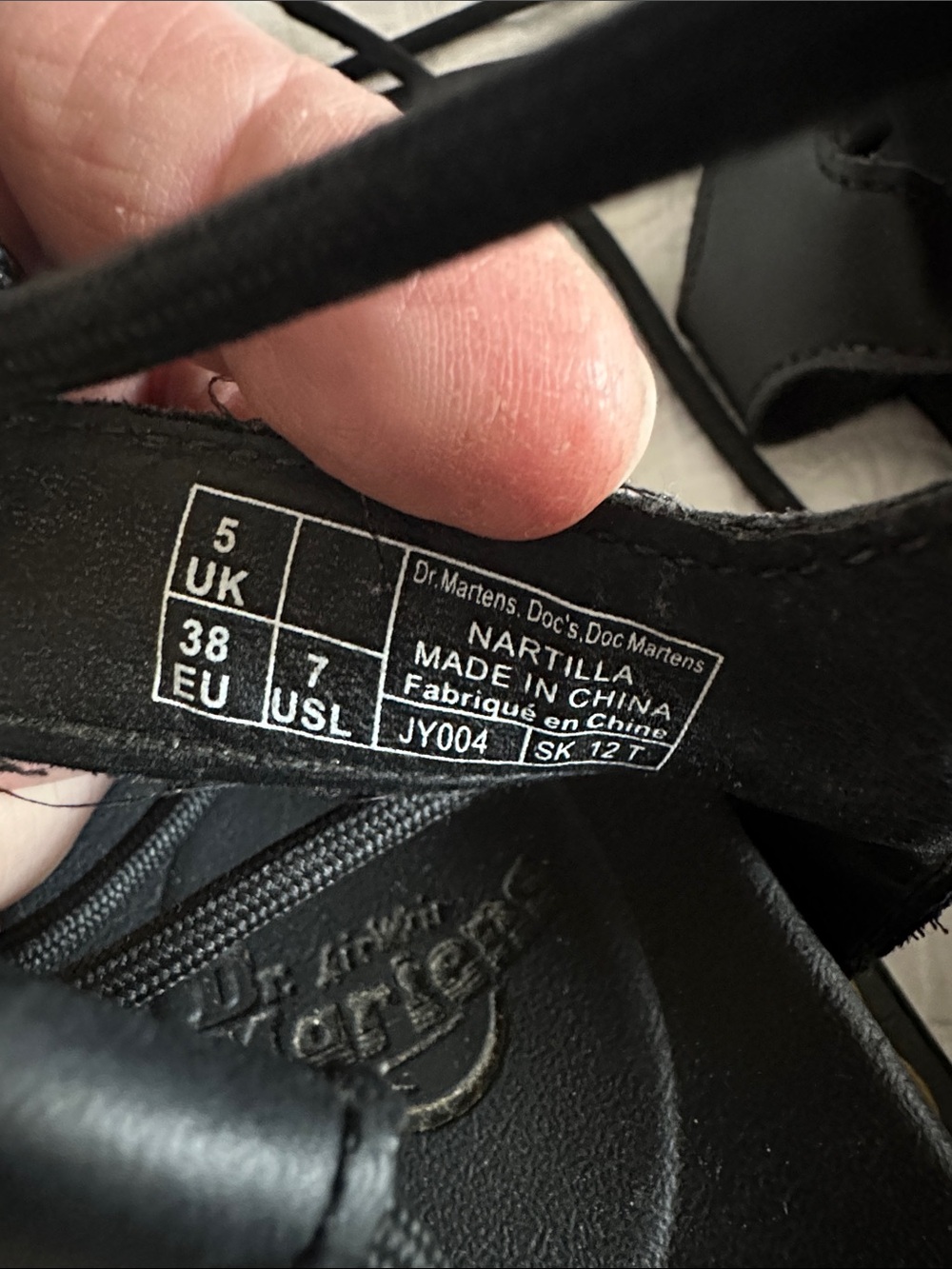Women’s Doc Marten Black Leather Gladiator Sandals - Picture 5 of 5